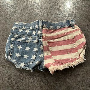Bullhead USA Flag Jean Shorts